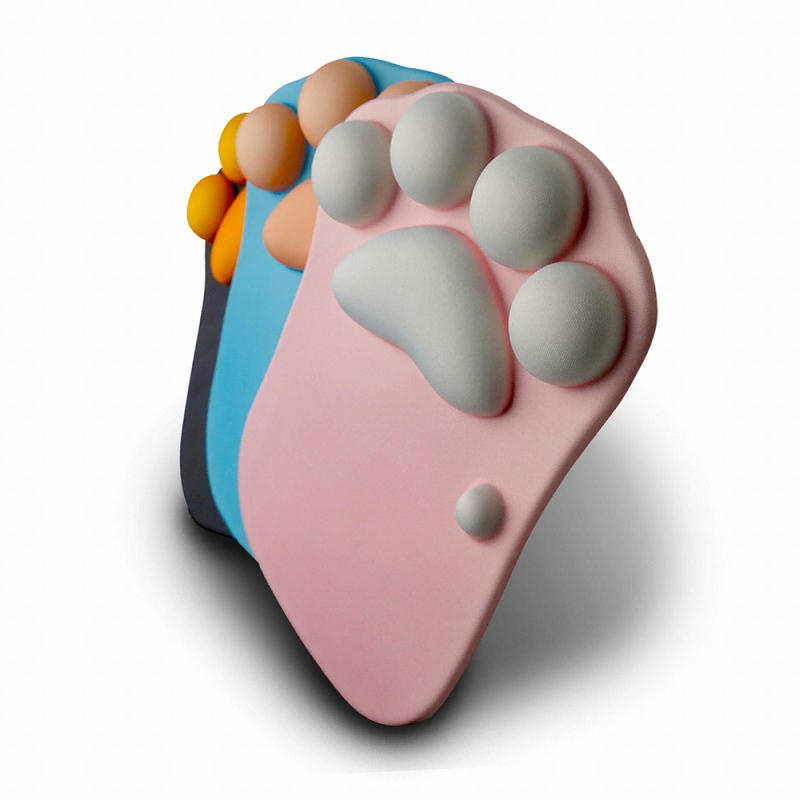 지클릭커 G-TRACTER MG-02 고양이발 젤 마우스패드 (블루)_이미지