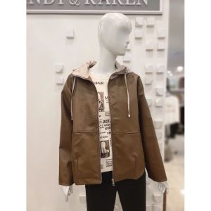  에이렌 ayren 앤디앤카렌 핀탁가죽후드 점퍼 RM5JP203