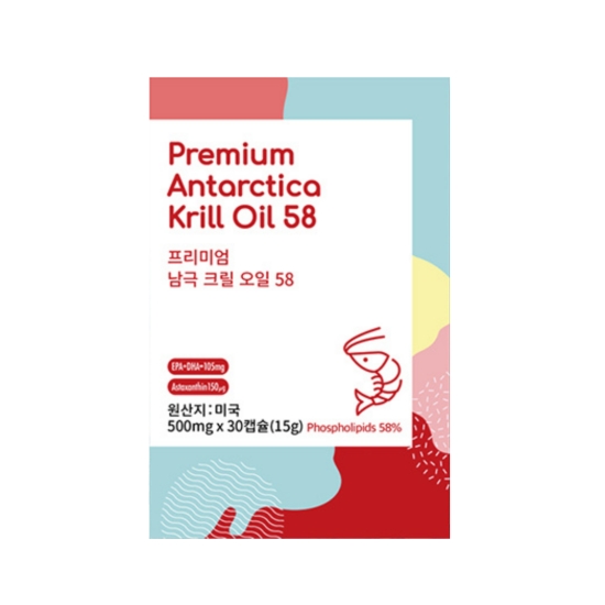 허니엘 프리미엄 남극 크릴 오일 58 30캡슐 (1개)_이미지