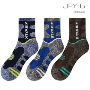 에어워크 남성 스포티 등산 중목 양말 1족