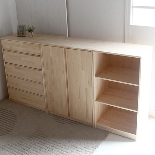 소나무 원목 유아 옷장 800