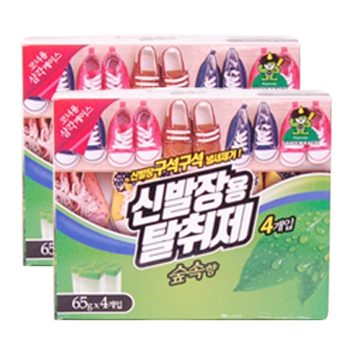 산도깨비 신발장용 탈취제 숲속향 65g 4개입 (2개)_이미지