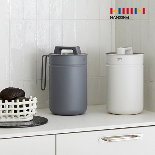 한샘 스텐 진공 음식물 쓰레기통 2.8L