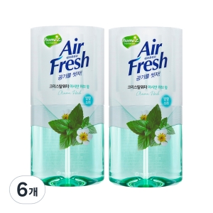 홈즈 에어후레쉬 크리스탈워터 아시안허브향 본품 400ml 6개 허브향