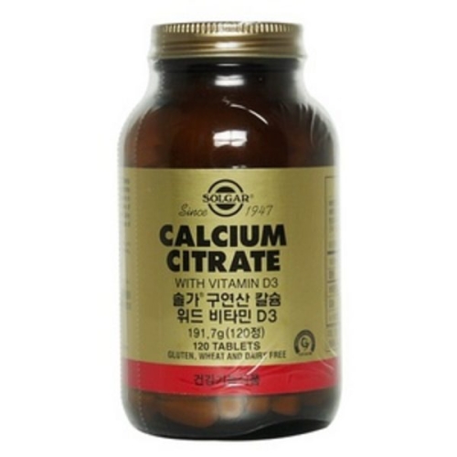 솔가 구연산 칼슘 비타민D3 120캡슐 (1개)