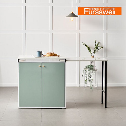 퍼스웰 네온 LPM코팅 확장형 홈바 간이식탁 800 (의자별도)_이미지