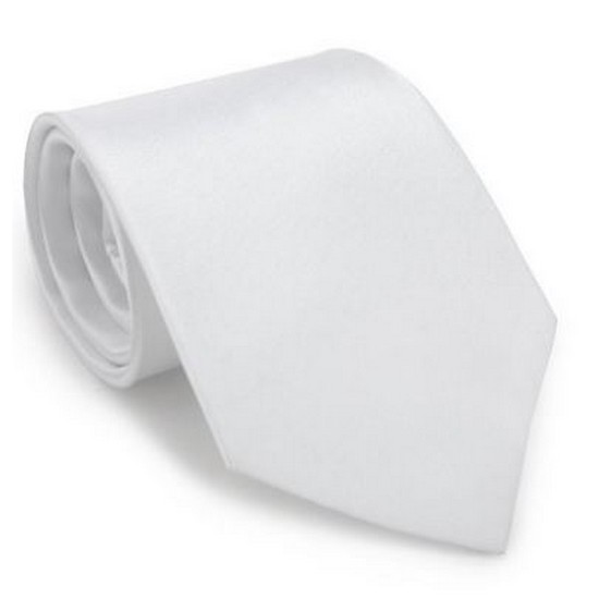 레디핏 단색 화이트 수동 넥타이 GM8005_이미지