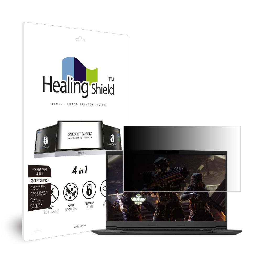 폰트리 힐링쉴드 한성컴퓨터 TFG7476HS TFG7476HSW 항균 블루라이트컷 양면 정보보안 액정보호필름