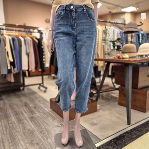 BCBG 올앤선드리 퍼니 베기핏 PT 청바지_ A5M3P351 53 M/BLUE