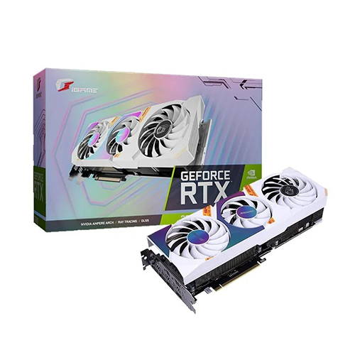 COLORFUL iGame 지포스 RTX 3080 Ultra OC D6X 10GB White LHR_이미지