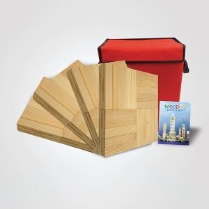 가베가족 KS1305 큰솔 원목카프라400pcs+예제집+가방