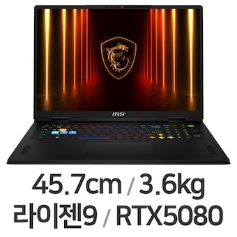 MSI 벡터 A18 HX A9WIG-R9 QHD+ WIN11 64GB램