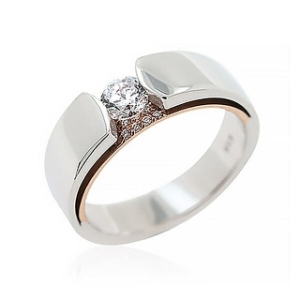 비앤비골드 14K 볼륨 무광 큐빅 콤비 반지 DMW37472 트렌디 감성의 스마트한 쇼핑공간_이미지