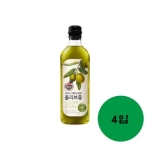 CJ제일제당 백설 압착 올리브유 900ml (4개)