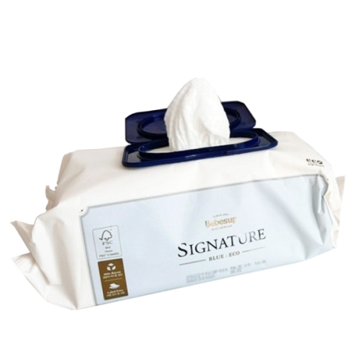 베베숲 시그니처 블루 에코 물티슈 캡형 70매 (50팩)_이미지