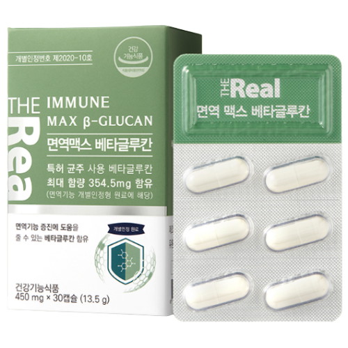 더리얼  면역맥스 베타글루칸 30캡슐 (1개)