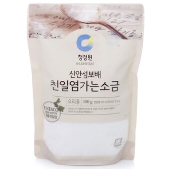청정원 신안섬보배 <b>천일염</b> 가는소금 500g