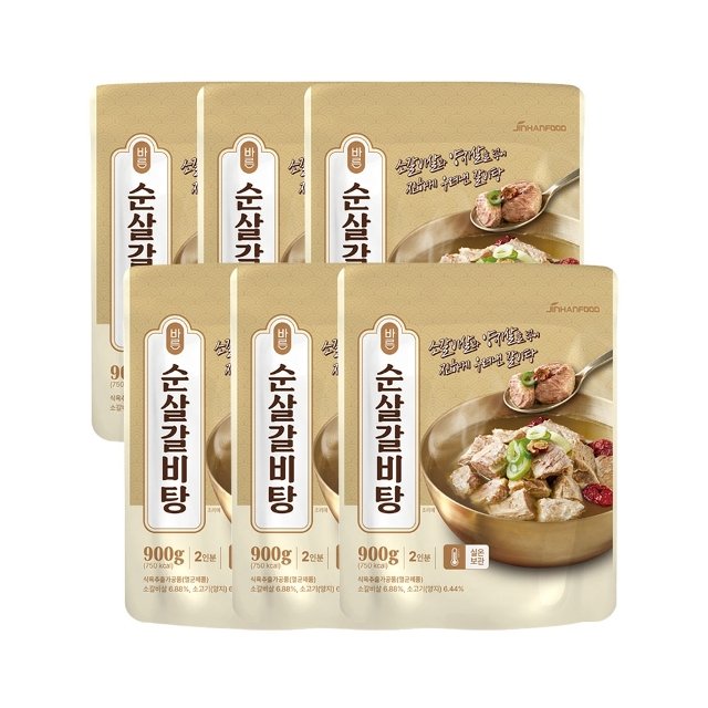 진한식품 바른 순살갈비탕 900g (6개)_이미지