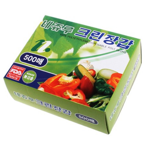 네쥬루 크린장갑 500매 위생장갑 일회용장갑 비닐장갑