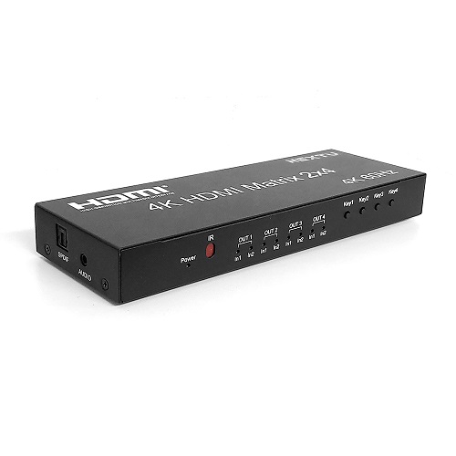 이지넷유비쿼터스 NEXTU NEXT-4224UHDM-DS 2x4 HDMI 매트릭스 스위치_이미지