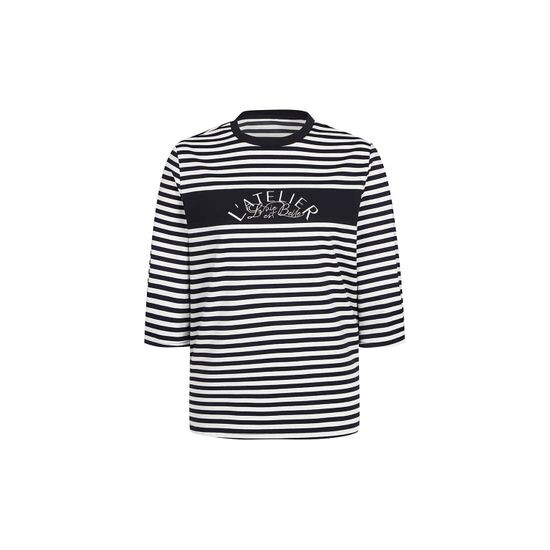 한성에프아이 올포유 자수 포인트 스트라이프 7부 티셔츠 ALTRM4416-915