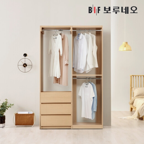 BIF보루네오  리타 시스템행거 드레스룸 B세트 1200