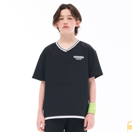 오션스카이 남아 브이넥 반팔 티셔츠-EBJB5813D03_이미지