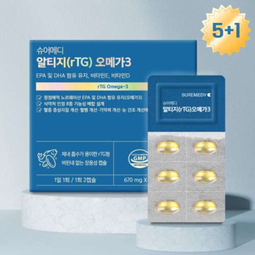 슈얼리 슈어메디 알티지 오메가3 60캡슐 (6개)_이미지