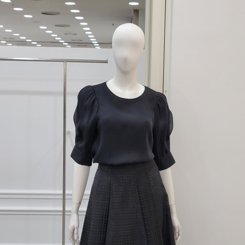 미니멈 베이직 하늘 블라우스 MZBGWB4890BK_이미지