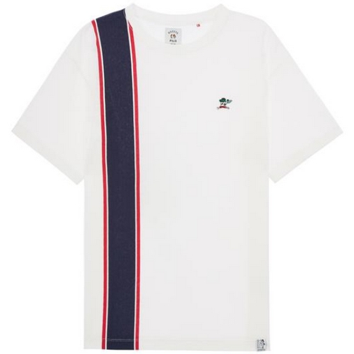 헤지스 피즈크루 컬러블록 티셔츠 HZTS0B955WT_이미지