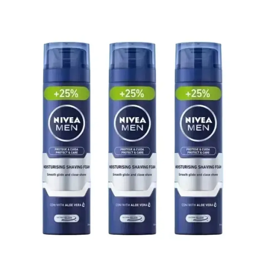 니베아포맨 맨 프로텍트&케어 쉐이빙폼 면도크림 250ml (3개)_이미지