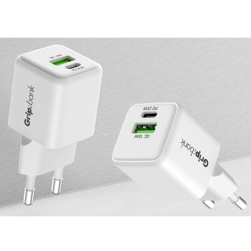 힉스코리아 그립뱅크 PD PPS 25W 2포트 충전기 ZX-2U68T