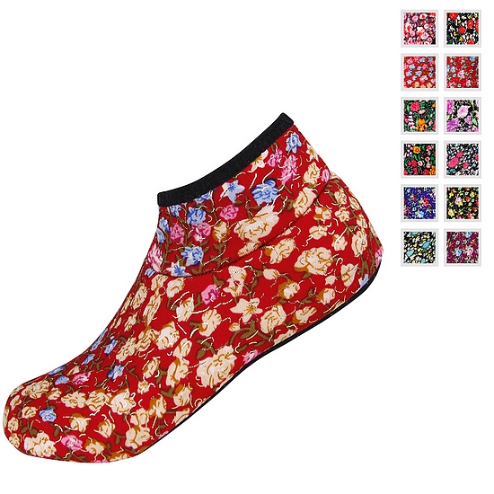 크로바 크로바 기모 지압 여성 꽃무늬 단목 요술 버선 SCK785