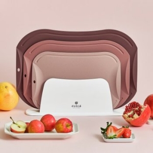 도블레 프리미어 칼집 안나는 항균도마 3종+거치대_이미지