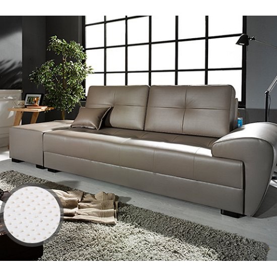 동서가구 디자인9 라텍스탑 가죽소파 3인용 (스툴포함)