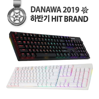 앱코 HACKER <b>K515</b> 축교환 측면 RGB 라이팅 이중사출 게이밍 기계식 블랙