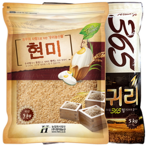 현대농산 현미 5kg + 귀리 5kg (1개)_이미지