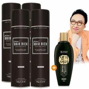 헤어리치 박명수 흑채 스프레이 4개 흑채/흑체/흑갈색_이미지