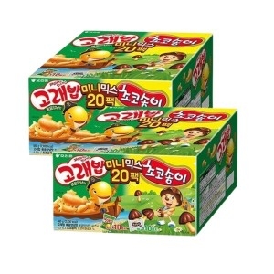 오리온 고래송이 미니믹스 20P 560g 2개 고래밥 20P+초코송이 20P
