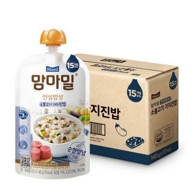 매일유업 맘마밀 안심밥상 소불고기 가지진밥 140g (50개)_이미지