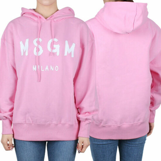 MSGM 밀라노 로고 후드 스웨트 2000MDM515 200001 (12, 핑크)_이미지