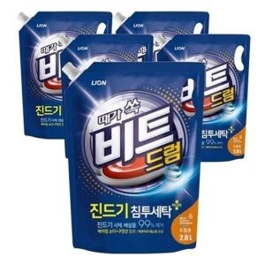 라이온코리아 비트 진드기 침투세탁 드럼용 리필 2L (5개)