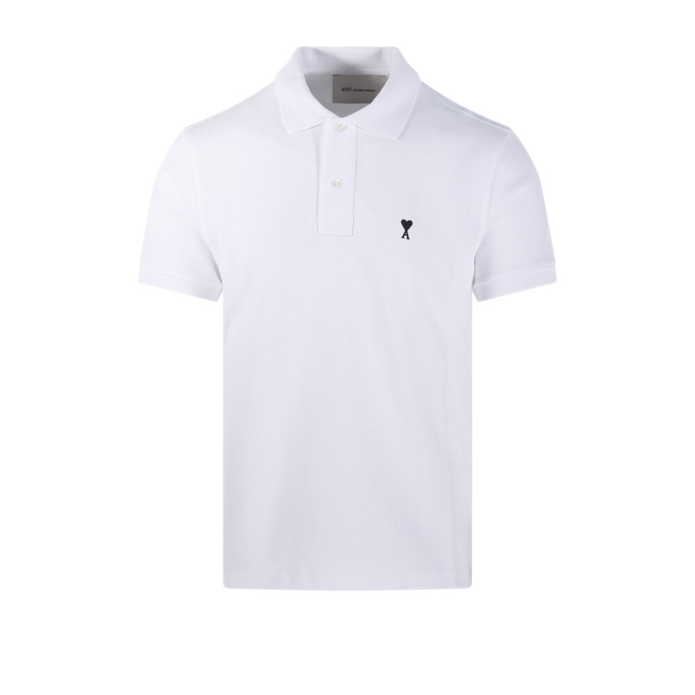 아미 스몰 하트 로고 폴로 티셔츠 HPL411760 045 BLACK