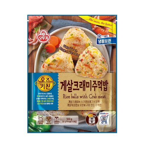 오뚜기 오즈키친 게살 크래미 주먹밥 500g (6개)_이미지