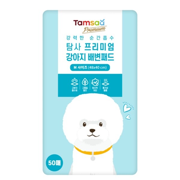 탐사 프리미엄 배변패드 M 50매이미지입니다. 누르면 해당 게시물로 새창이동합니다.
