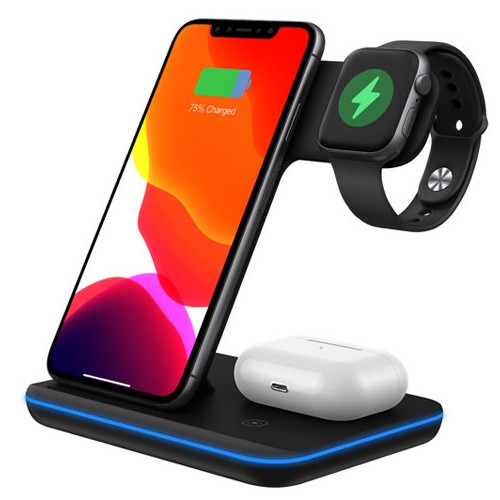 아이플로우 15W 3in1 아이폰 애플워치 에어팟 무선충전기 (갤럭시/애플워치용)_이미지