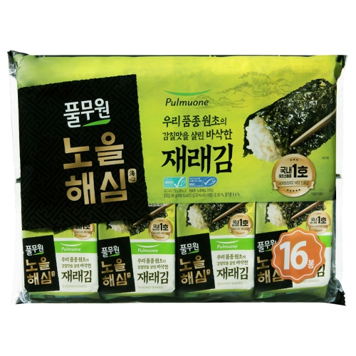풀무원 노을해심 도시락김 16p 80g (1개)_이미지