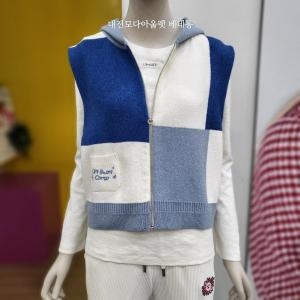 베네통 후드 니트 베스트 BAKVA1511_이미지