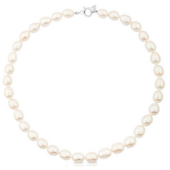 �佺 Silver TOUS Pearl Necklace with Pearl 61709253