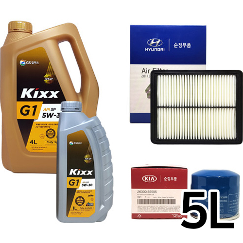 GS칼텍스 킥스 G1 5W30 + 보쉬필터 더뉴K5 1.6 가솔린터보